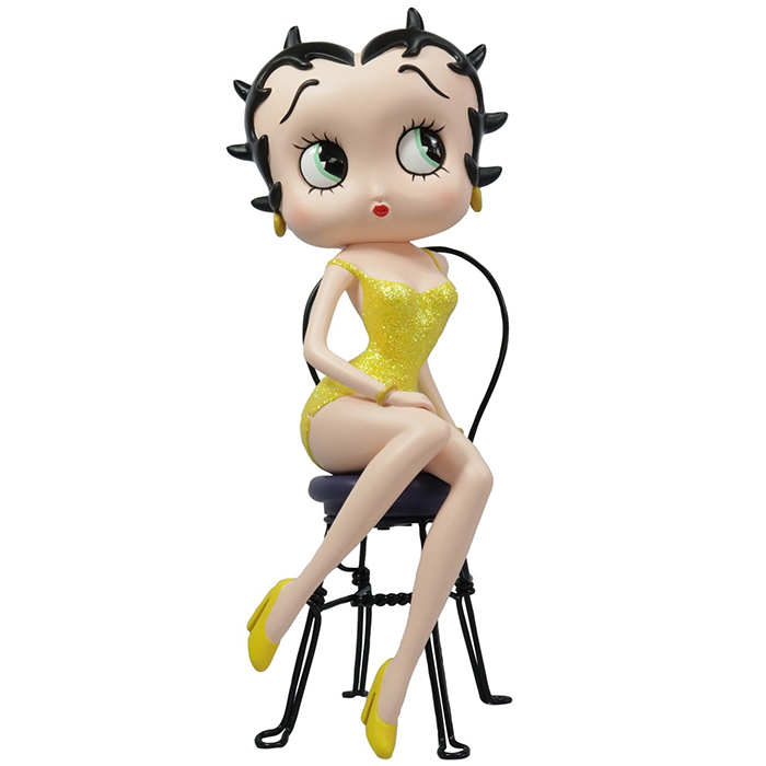 Betty Boop On Chair Yellow Glitter
